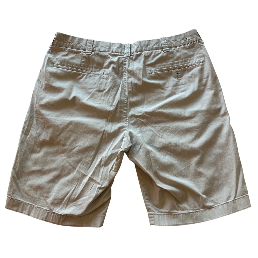J.Crew Shorts Mens 34 Khaki Stretch Chino G1890 Flat Front Casual Summer